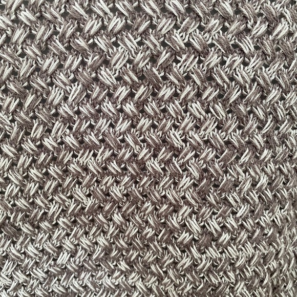 LUCKY BRAND Boho Gray Braided Sweater w/ Fray Women SP Small Petite - Picture 2 of 7